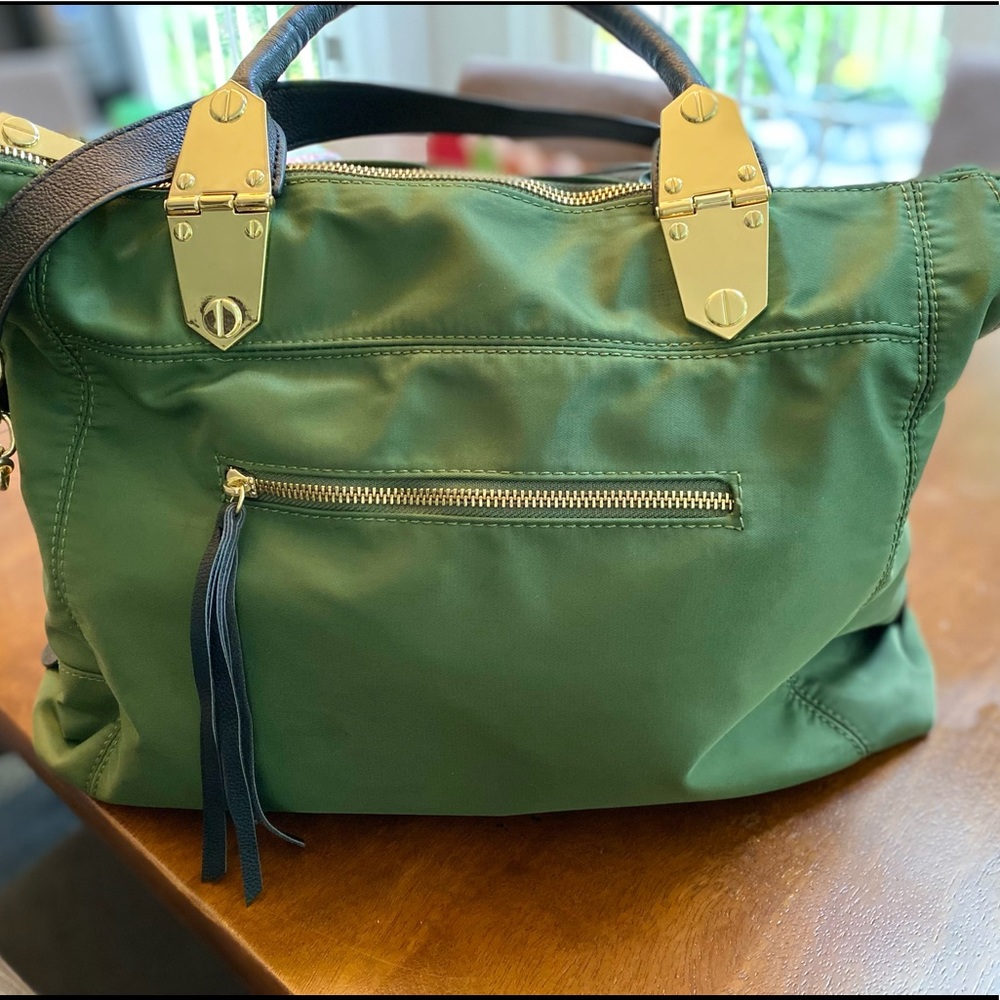 Like New Steve Madden Green Bag Gold Accents